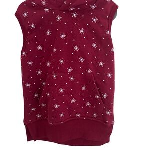 Little Bipsy Maroon Starburst Sleeveless Hoodie